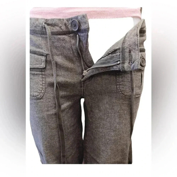 Be Bop Charcoal Ramie Blend Bootcut Pants Size 9 - Picture 4 of 12